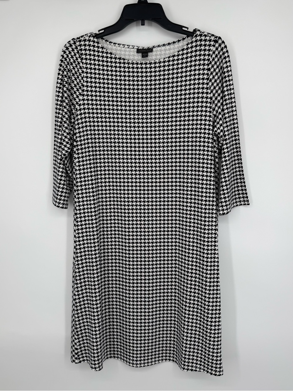 J. Jill Wearever Houndstooth Shift Dress Size Large